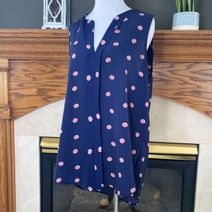 Faith and Joy by Monteau Polka Dot Top Sz. XL